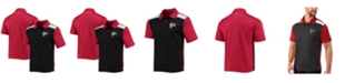 MSX by Michael Strahan Men's Black, Red Atlanta Falcons Challenge Color Block Performance Polo Shirt